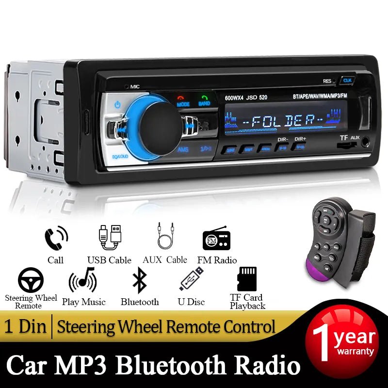1-Din Car Radio Stereo Player - Bluetooth MP3, USB/SD, FM Radio: A Comprehensive Review | Retail Second
