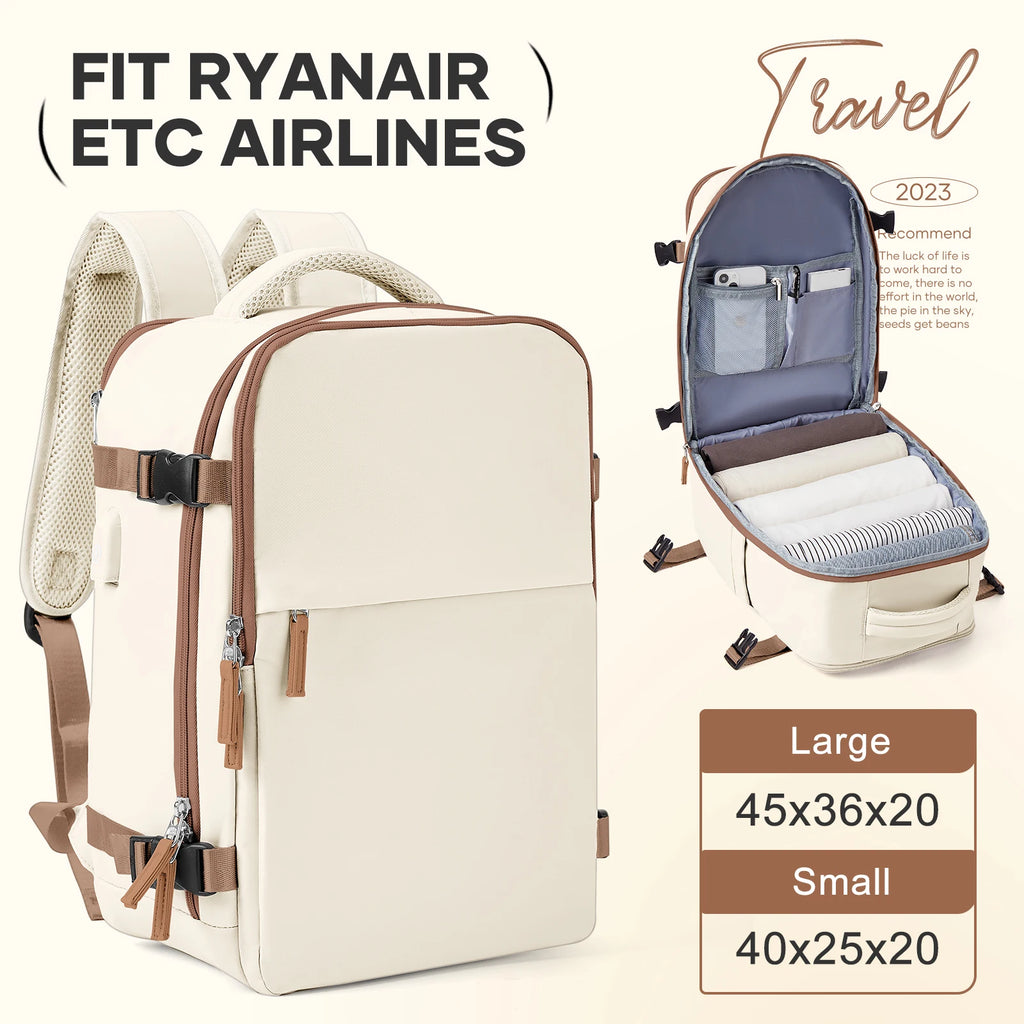 Cabin Bag 40x20x25 Ryanair Backpack, Easyjet 40x20x25 Carry-On Luggage on Airplane, Laptop Bag Hand Luggage Travel Backpack Retail Second
