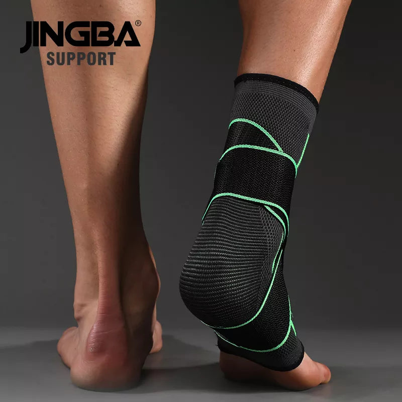 JINGBA SUPPORT 1 PCS Protective Football Ankle Support Basketball Ankle Brace Compression Nylon Strap Belt Ankle Protector Retail Second