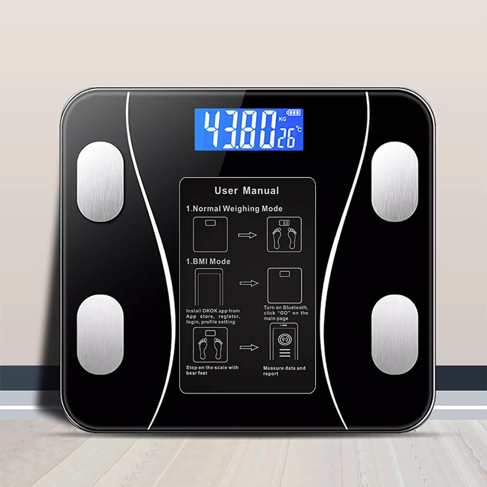 Body Fat Scale Smart Wireless Digital Bathroom Weight Scale Body Composition Analyzer With Smartphone App Bluetooth-compatible Retail Second