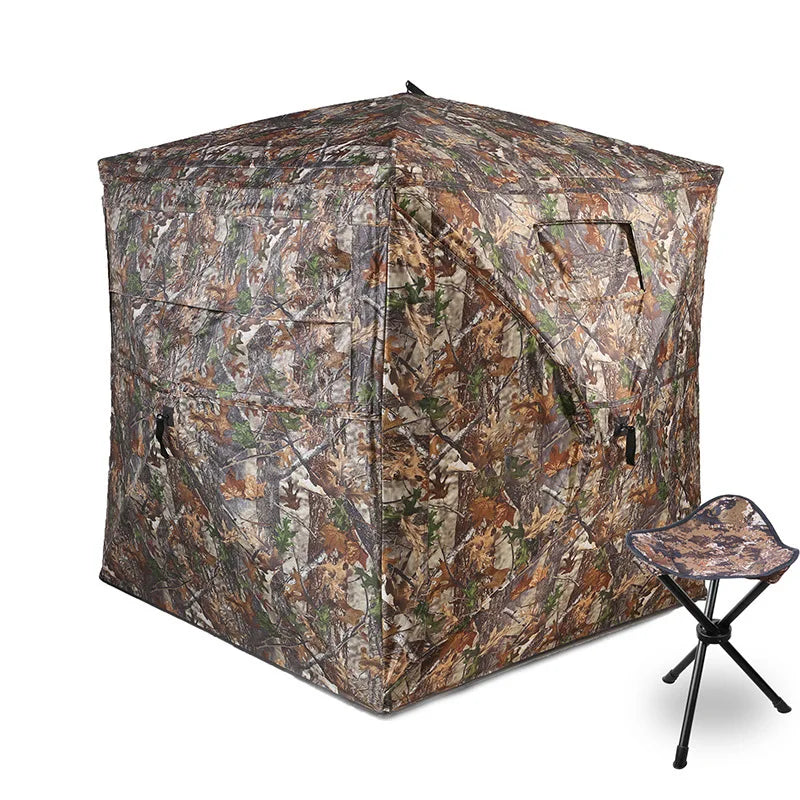 Outdoor 2-3 Person Automatic Camping Hunting Camouflage Tent Portable Watching Bird Spectator Unobstructed Viewing Game Private - Retail Second