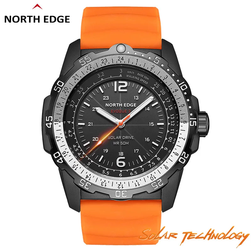 EVOQUE 2 Solar Watch by NORTH EDGE: Eco-Friendly Adventure