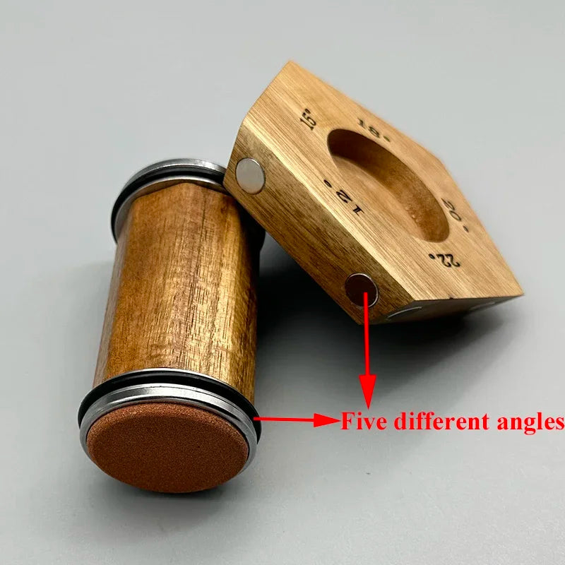 Tumbler diamond rolling knife sharpener set Degree Pentagon Wood DIY Fixed Angle Sharpening Stone Set - Retail Second