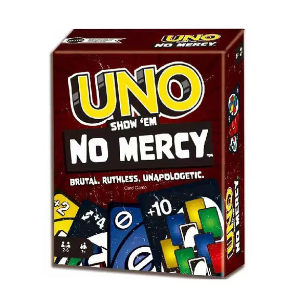 UNO FLIP! SHOWEM NO MERCY Family Funny Entertainment Board Game Fun Playing Cards Gift Box Uno Card Game Retail Second