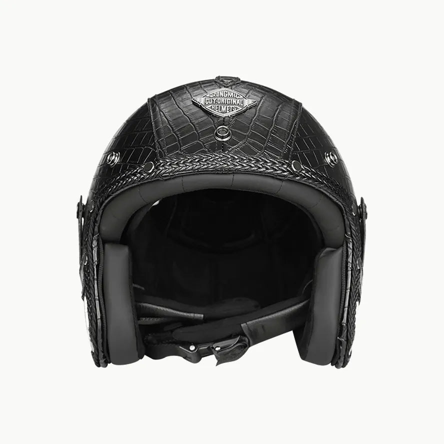 Vintage Motorcycle Helmet Cafe Racer Casco Street Riding Casque Retro Half Face Helmet Bubble Lens Kask Visor Mask Helm Fashion - Retail Second