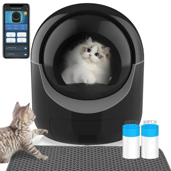 WIFI-Controlled Smart Cat Litter Box - Quiet, Clean & Automatic - Retail Second