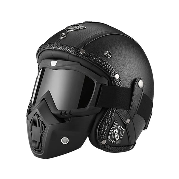 Retro Cafe Racer Helmet - Vintage Style with Modern Safety