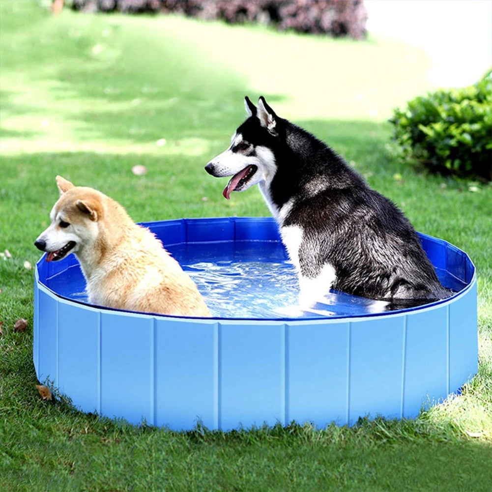 Foldable Dog Swimming Pool Pet Dog Bathing Tub Pool for Dogs Pet Indoor Outdoor Summer Cool Bath Wash Bathtub Pet Accessories Retail Second