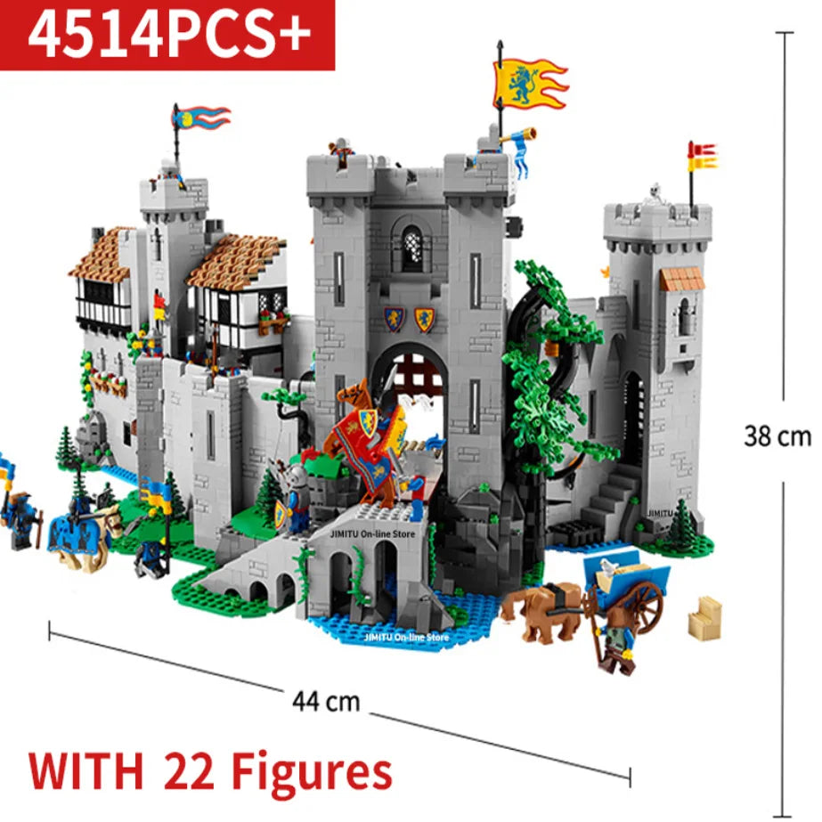 With Original Box Lion King Castle Building Blocks Bricks Education Kids Birthday Gifts Toy Knights Medieval 10305 - Retail Second