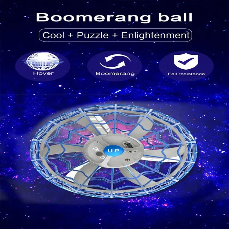 Original Product Fly Ball Hover Ball LED Light Rotating Fly Ball Toy Flying Drone Ball 2023 Indoor and Outdoor Children's Gift - Retail Second
