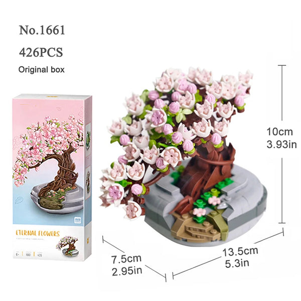 Mini Bonsai Building Block Kit | DIY Cherry Blossom Tree - Retail Second