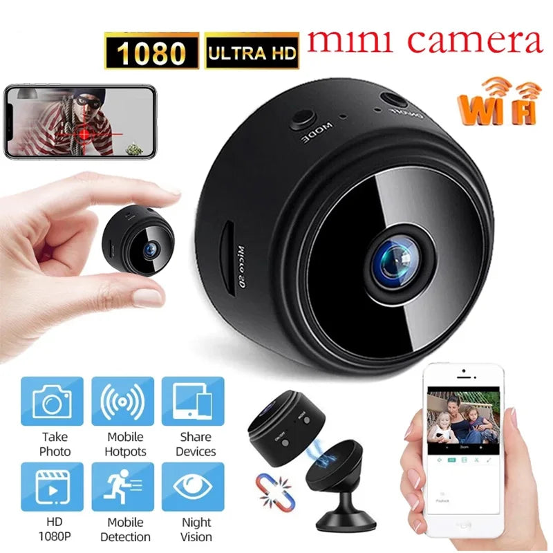ZUIDID A9 Mini WiFi Camera – 1080P HD Wireless Home Security Camera with Night Vision & Motion Detection