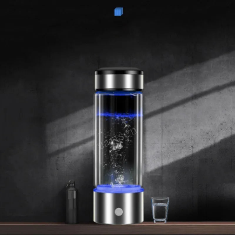 Hydrogen Rich Water Bottle lonizer Alkaline Generator Portable Healthy Cup USB Rechargeable Anti-Aging Hydrogen Water 430ml Retail Second