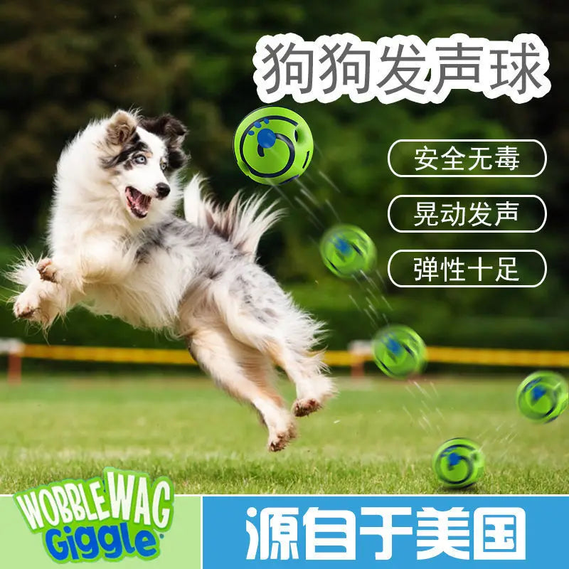Pet toy dog self hif to dog toy giggle sound ball bite pet ball rolling grinding teeth to relieve bored. Mmm - Retail Second