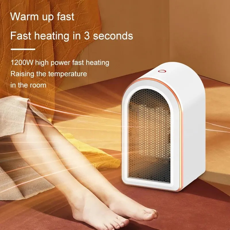 1200W Electric Heater Portable Fan Heaters 220V PTC Ceramic Room Heater Home Office Desktop Heaters Warmer Machine For Winter - Retail Second