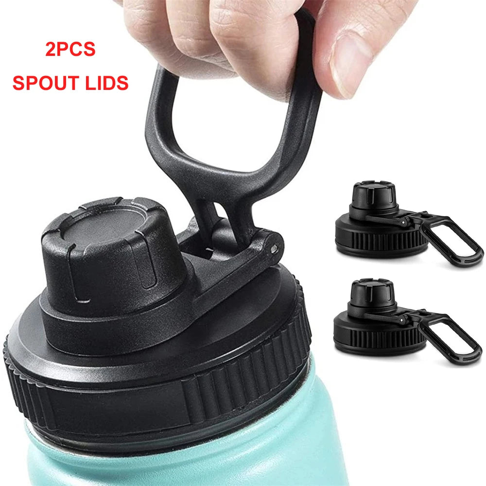 Universal Straw Lid Flex Cap Fits Most Wide Mouth Bottles for Hydro Bottles 12 18 21 24 32 40 60 oz Water Bottle Flask Retail Second