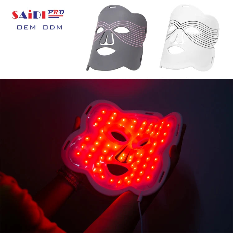 Red Light Wrinkles Face Light Therapy Mask Skincare Masks Reduce Led Face Mask Light Therapy Retail Second