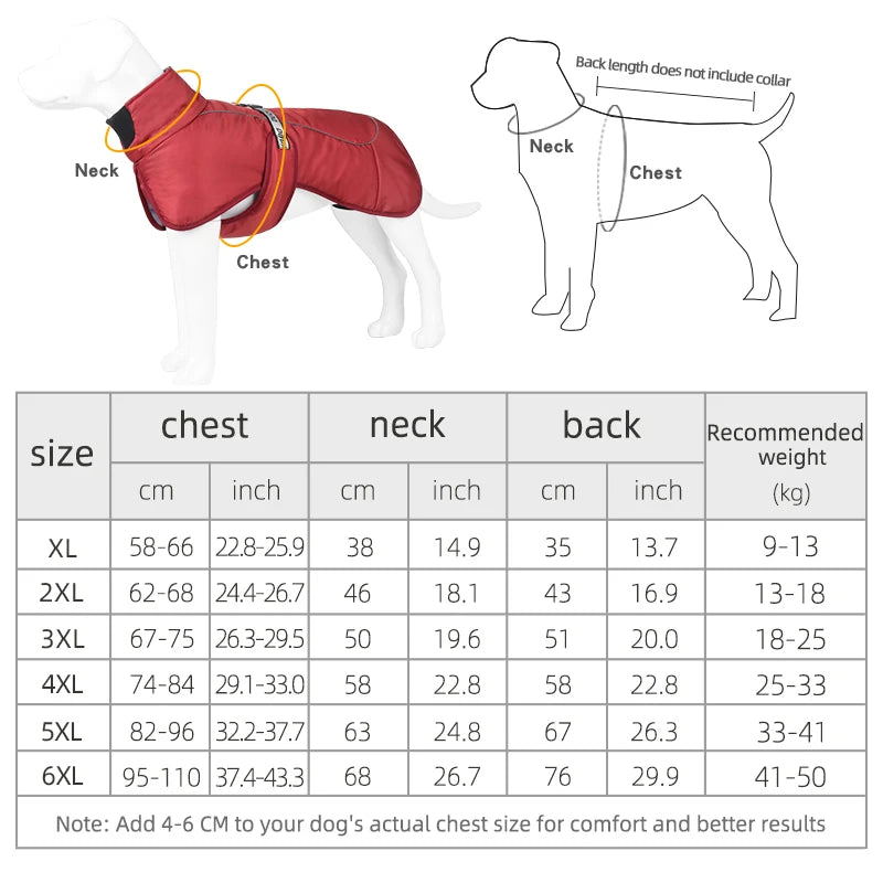 Winter Dog Clothes For Medium Large Dogs Windproof Reflective Warm Jacket Coat French Bulldog Coat Dachshund Labrador Outfits Retail Second