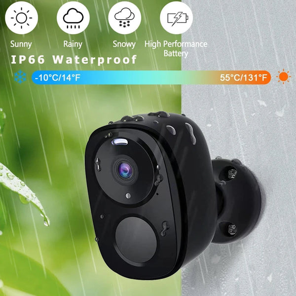 2K Security Camera - Waterproof, Night Vision, Wireles