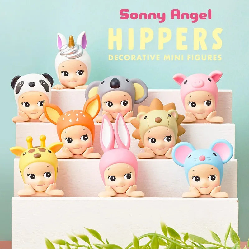 Sonny Angel Hippers Mystery Box Blind Box Lying Down Angel Series Anime Figures Toys Cute Cartoon Surprise Box Guess Box Retail Second