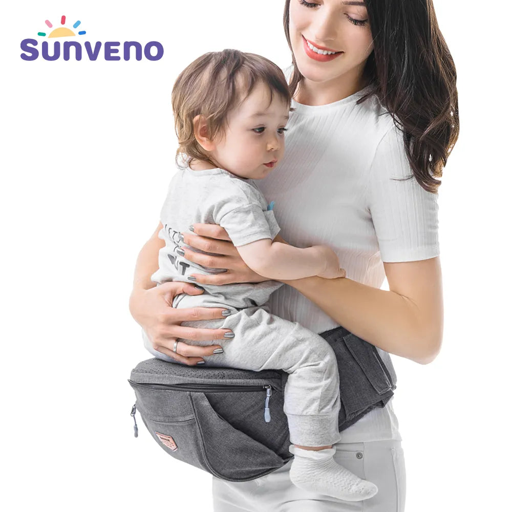 Sunveno Convinient Ergonomic Baby Carrier Infant Hip Seat Toddler Waist Seat Stool Carrier Baby Carrier Adjustable Comfortable - Retail Second