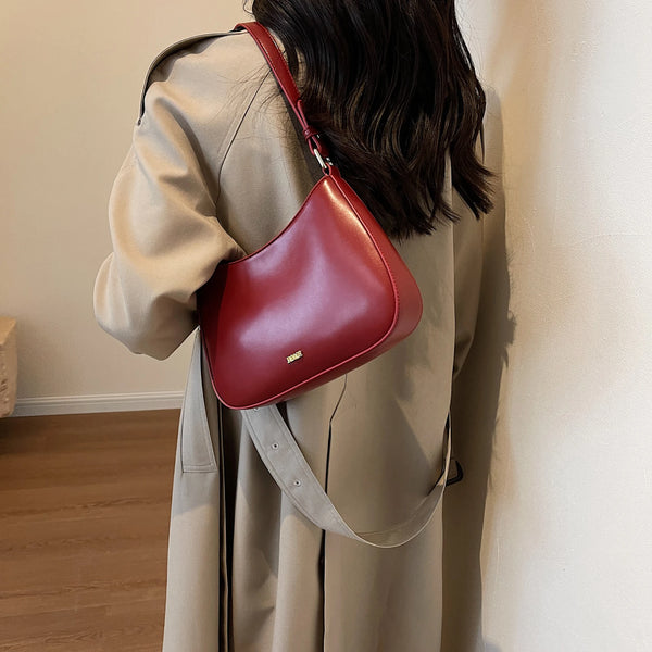 Red Underarm Shoulder Bags for Women: New Texture Leather Crossbody Bag, Luxury Designer Wedding Bride Handbags Trend! - Retail Second