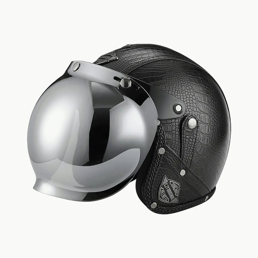 Retro Cafe Racer Helmet - Vintage Style with Modern Safety
