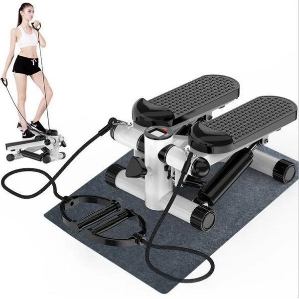 Mini Stepper Stair Stepper Foldable Pedal Stepper Exercise Equipment Twist Stepper Machine with Resistance Bands Max 150kg Retail Second