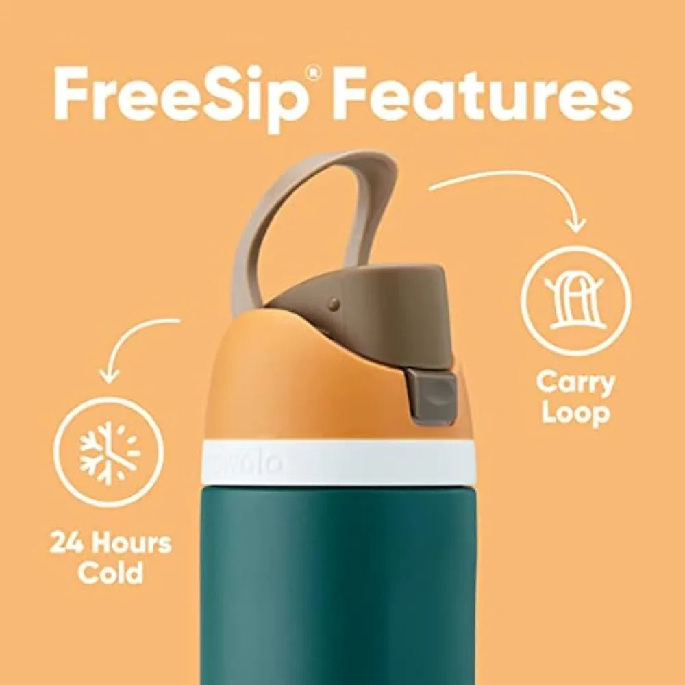 Owala FreeSip Insulated Stainless Steel Water Bottle with Straw for Sports and Travel, BPA-Free, 32-oz, Grayt - Retail Second