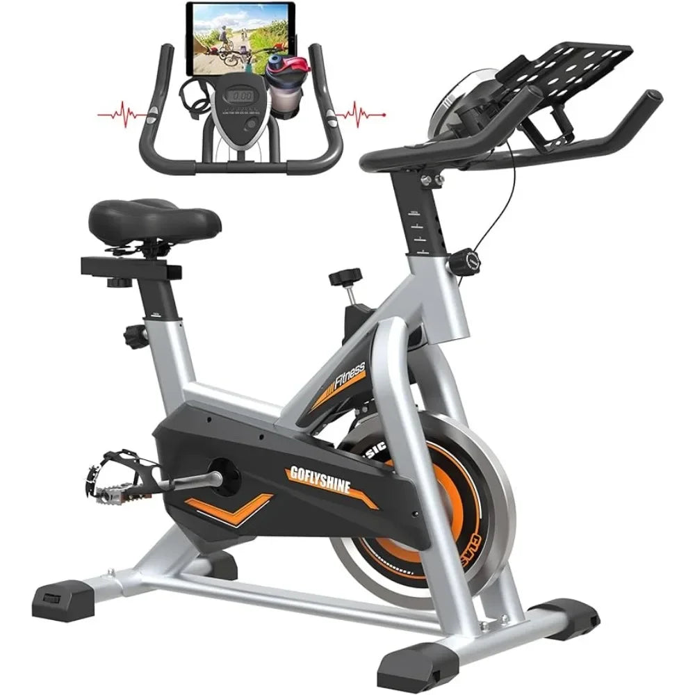 GOFLYSHINE Exercise Bikes Stationary,Exercise Bike Home Indoor Cycling Bike Home Cardio Gym,Workout Bike with Ipad Mount Retail Second