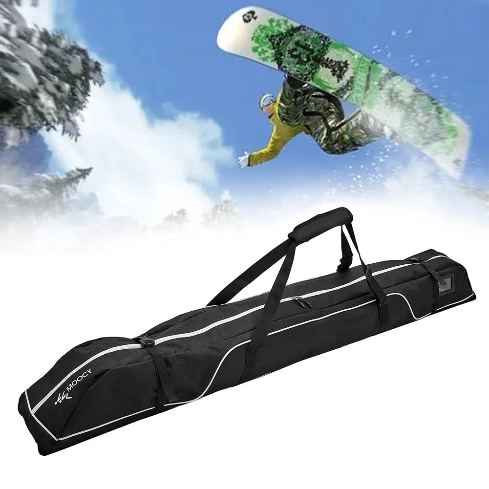 Oxford Cloth Snowboard Cover Waterproof with Wheel Ski Equipment Storage Bag Wear-Resistant Scratch Resistant for Outdoor Sports - Retail Second