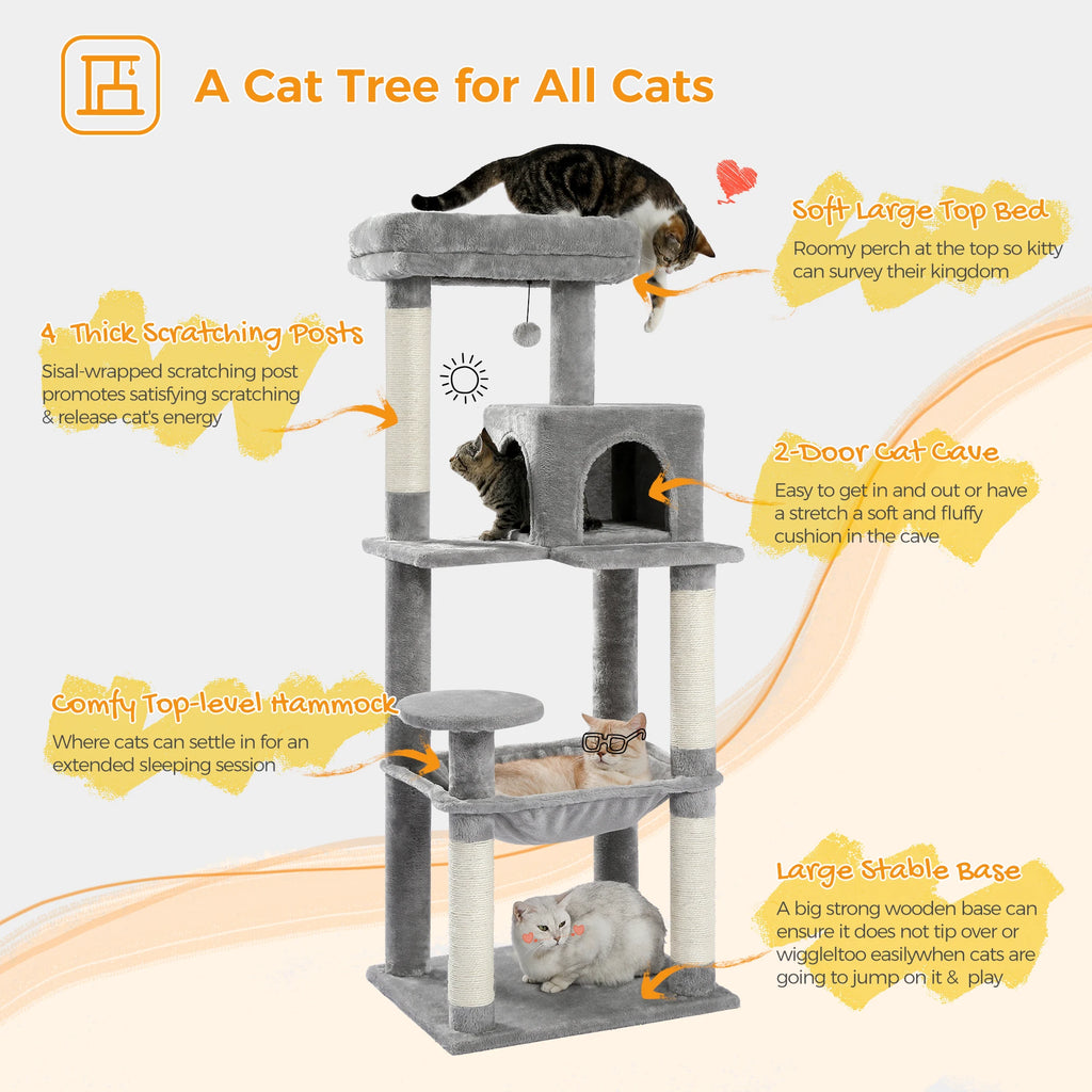Multi-Level Cat Tree: Ultimate Cat Comfort & Fun