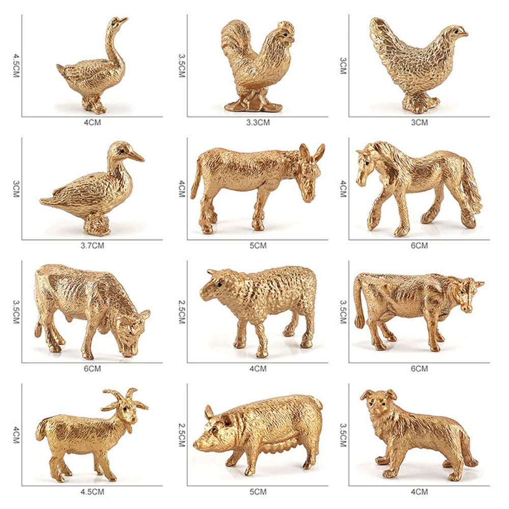Realistic Animal Figurines Simulated Poultry Action Figure Farm Dog Duck Cock Models Education Toys for Children Kids Gift - Retail Second