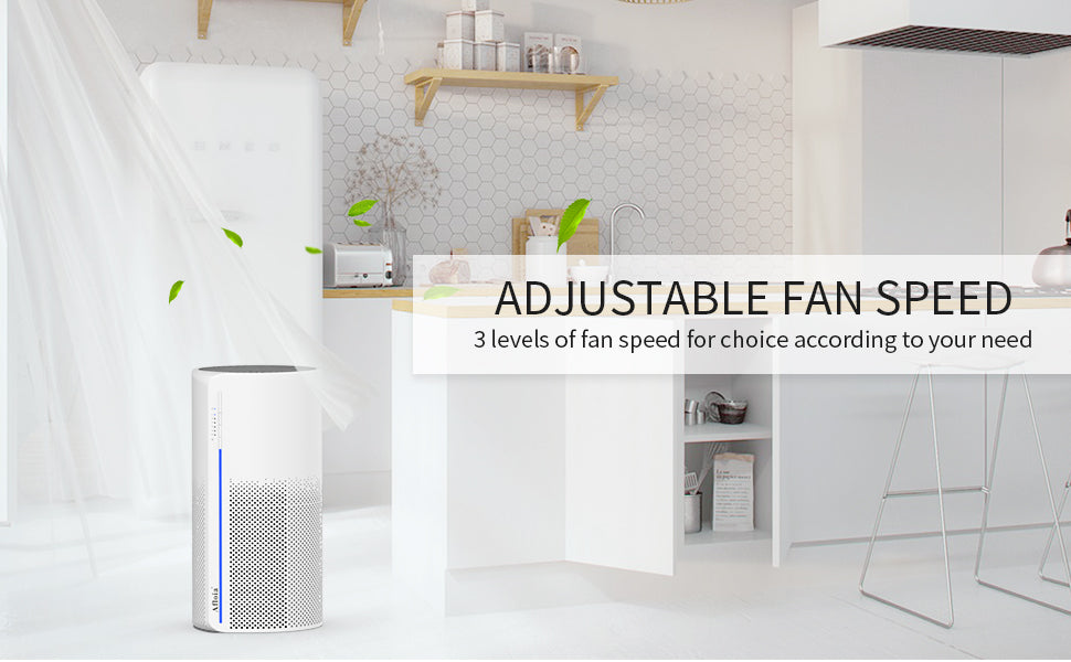 Air Purifiers for Home, Air Cleaner For Smoke, Dust, Dander, Hair, Smell, 3 Filtration System for bedroom - Retail Second