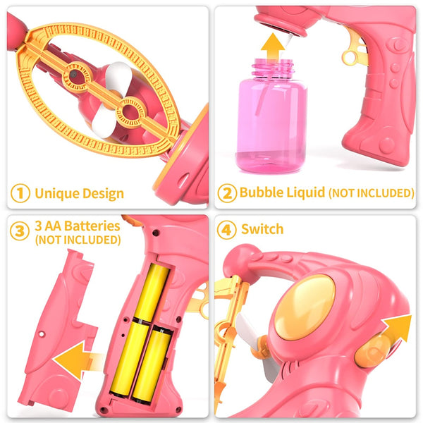 Bubble Gun Blowing Soap Bubbles Machine Automatic Toys Summer Outdoor Party Play Toy for Kids Birthday  Park Children's Day Gift freeshipping - RETAILSECOND
