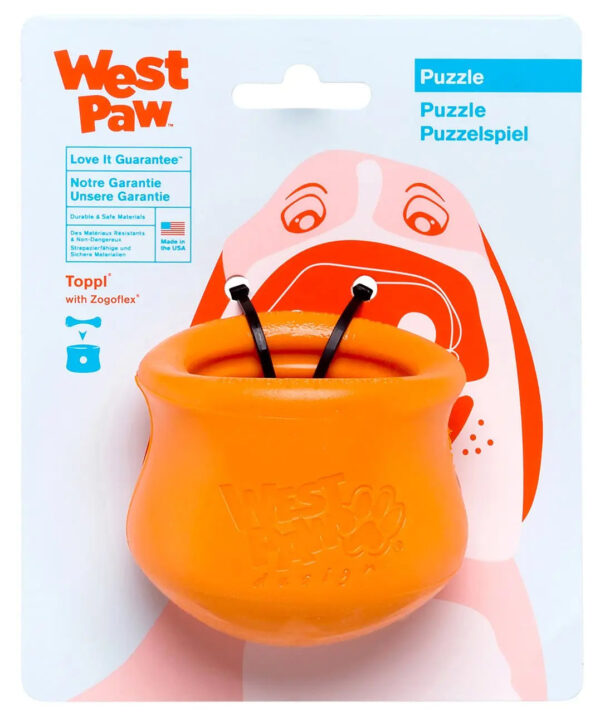 WEST PAW Zogoflex Toppl Treat Dispensing Dog Toy Puzzle – Interactive Chew Toys for Dogs