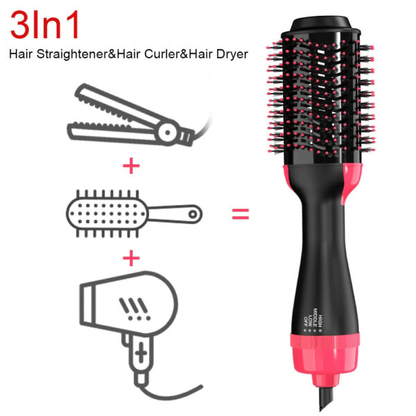 LISAPRO 3-in-1 Hot Air Brush: Professional 1000W Hair Dryer and Volumizer Styler