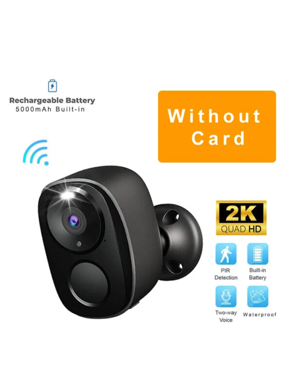 2K Security Camera - Waterproof, Night Vision, Wireles