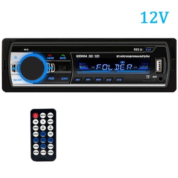 1-Din Car Radio Stereo Player - Bluetooth MP3, USB/SD, FM Radio