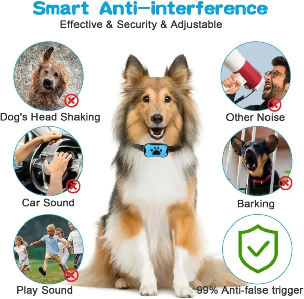 Pet Dog Anti Barking Device USB Rechargeable Dogs Training Collar Ultrasonic Stop Barking Vibration Anti Bark Collar - Image 5