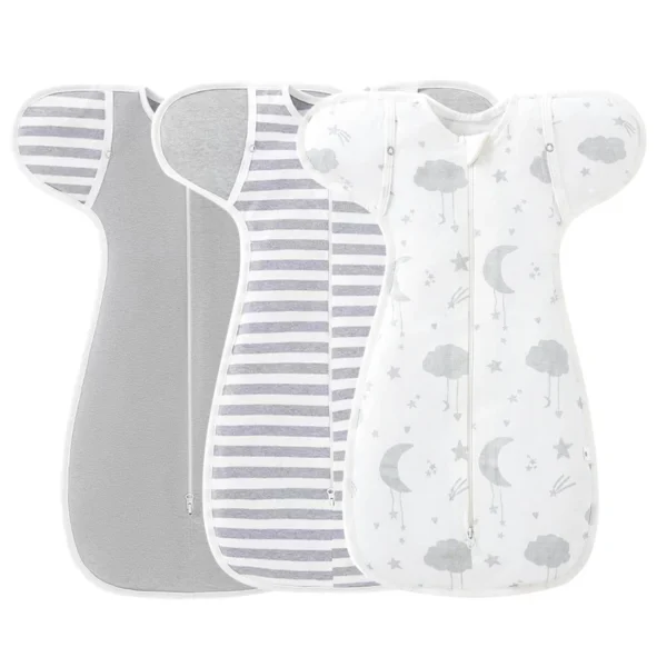 100% Cotton Newborn Swaddle Sleepsack for 0-6 Months Baby – Soft Baby Swaddling Bedding