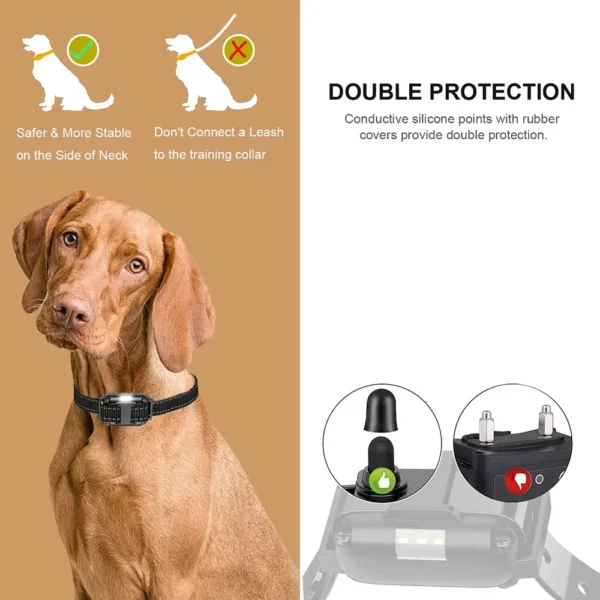 800m Electric Dog Training Collar Detachable Bark Rechargeable Anti Barking Shock Vibration Reflective Collar for All Dogs Pet - Image 3