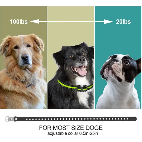 800m Electric Dog Training Collar Detachable Bark Rechargeable Anti Barking Shock Vibration Reflective Collar for All Dogs Pet - Image 6